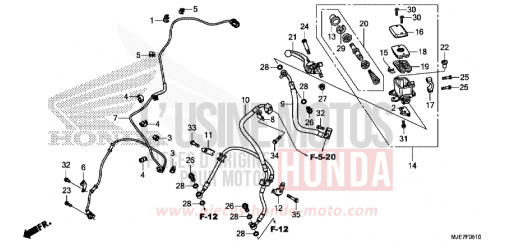 FR.BRAKE MASTER CYLINDER (CBR650FA) CBR650FAJ de 2018